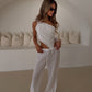 Florence Broderie Trousers - Ivory