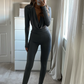 JOLIE Split Hem Leggings - Grey