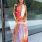 Havana cowl Neck Top/Skirt Co-Ord - Pink