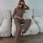 Stripe Loungewear Tracksuit - Brown