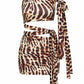 Mila Tie Wrap Mini Dress - Dune