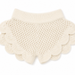 Handmade Ruffle Scalloped Mini Shorts - Ivory