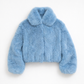 Faux Fur Jacket - Blue