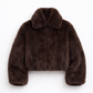 Faux Fur Jacket - Brown