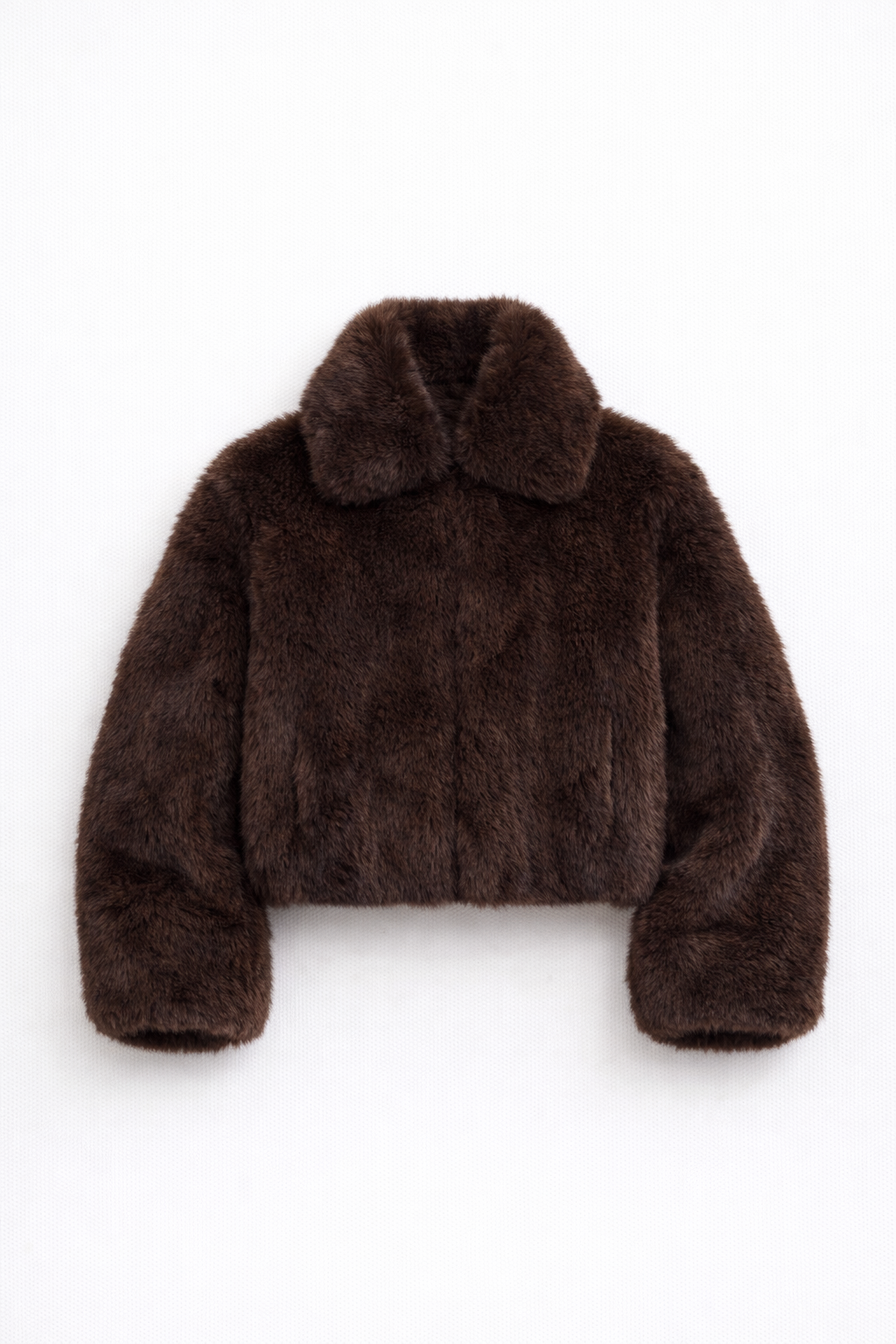 Faux Fur Jacket - Brown
