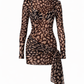 GIANNA Sheer Tie Dress - Pebble